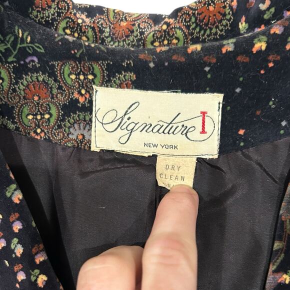 Vintage 1970s Black Velvet Patchwork Blazer Jacket Top – Women’s Small - - Picture 4 of 7